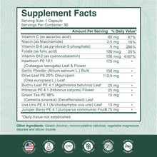 Load image into Gallery viewer, PurePremium Blood Pressure Supplements with Hawthorn Berry, Hibiscus, Garlic &amp; Vitamin B12- Nitric Oxide Supplement for Normal Heart Health, Circulation Health &amp; Blood Pressure Support - 90ct