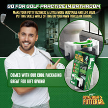 Load image into Gallery viewer, Gagster Royal Squat Putter – Mini Golf Toilet Game – Foldable Potty Stool for Adults – Funny Gag Gift for Men – White Elephant Present Ideas for Office – Indoor Golf Game for Men