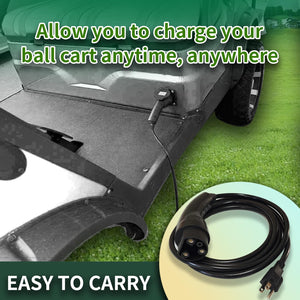 EVHIKING EV Golf Cart Charger Power Cord Factory Replacement 120V Replaces OEM # 2.04.0620.