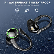 Load image into Gallery viewer, Wireless Earbuds, Bluetooth 5.3 Headphones with Noise Cancelling Mic, Bass Stereo Bluetooth Earphones 50Hrs with LED Display, IP7 Waterproof Earbuds with Earhooks, Ear Buds for Sports/Workout/Running