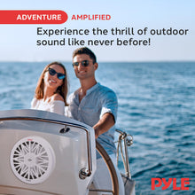Load image into Gallery viewer, Pyle 10-Inch Outdoor Marine Audio Subwoofer - 500 Watt Single White Waterproof Bass Loud Speaker For Marine Stereo Sound System, Under Helm or Box Case Mount in Small Boat, Water Vehicle - PLMRW10