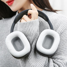 Load image into Gallery viewer, Lambskin Ear Pads for AirPods Max Headphones Sheepskin Leather Earpads Replacement with Memory Foam and Magnet Sweat Proof&amp; Excellent Noise Isolation White