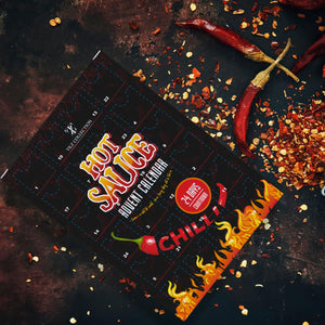 Hot Sauce Advent Calendar 2024-24 Days Chilli Sauce Advent Calendar, Food Advent Calendar 2024 Men, Hot Sauce Set, Non-chocolate Advent Calendar Women, Chilli Challenge Hot Sauce (Black)