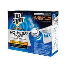 Load image into Gallery viewer, Hot Shot No Mess! Fogger With Odor Neutralizer, Kills Carpenter Ants, Spiders &amp; Fleas, 3 Count, 1.2 Ounce