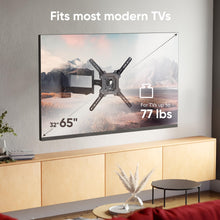 Load image into Gallery viewer, ONKRON TV Wall Mount Bracket Full Motion 32&quot; – 55 Inch LCD LED OLED Flat Screens up to 77 lbs Adjustable Arm Tilt Swivel Rotation VESA up to 400 x 400 mm White M4