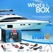 Load image into Gallery viewer, Pyle Hydra Marine Amplifier - Upgraded Elite Series 400 Watt 2 Channel Micro Amplifier - Waterproof, GAIN Level Controls, RCA Stereo Input, 3.5mm Jack &amp; Volume Control (PLMRMP1A)
