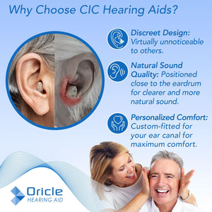 Oracle Standard 2.0 Hearing Aids for Seniors - Oricle Hearing Aids for Adults with Advanced Noise Cancellation - Easy Volume Control with Portable Charging Case