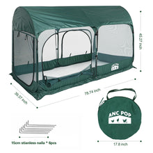Load image into Gallery viewer, ANC POP Portable Chicken Run Large Pop-Up Chicken Pen for Small Animals Outdoor Gardening Net with 3 Doors and Handbag, Easy to Install and Storage, Green
