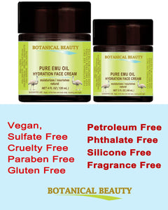 PURE EMU OIL HYDRATION FACE CREAM For Normal - Dry - Sensitive Skin. Moisturizing and Nourishing. 2 Fl. oz. - 60 ml by Botanical Beauty