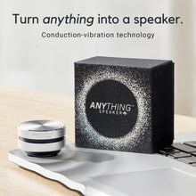 Load image into Gallery viewer, Anything Speaker - Portable Mini Bluetooth Speaker 2024 - Turn Anything Into A Speaker - Wireless Bone Conduction Induction Vibration Speaker + Gift Box - Travel-Sized, 360° Sound (Silver)