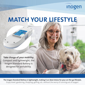 Inogen One G3 Standard (8-Cell) Battery - Portable Replacement Battery - Oxygen Accessory - for The One G3 – 1.3 lbs. – 8.75 x 3.0 x 1 in.