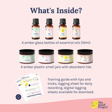 Load image into Gallery viewer, The Smell Project Smell Training Kit - Essentials - Olfactory Training Kit with 10ml Real Essential Oils - Smell Therapy for Smell Loss