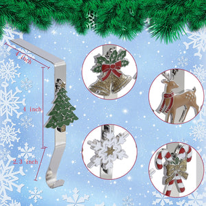 Baseo Set of 5 Stocking Holders for Mantle - Christmas Stocking Hangers for Fireplace Christmas Stocking Hangers for Mantel Stocking Hooks for Fireplace Stocking Holders for Christmas Decoration