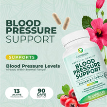 Load image into Gallery viewer, PurePremium Blood Pressure Supplements with Hawthorn Berry, Hibiscus, Garlic &amp; Vitamin B12- Nitric Oxide Supplement for Normal Heart Health, Circulation Health &amp; Blood Pressure Support - 90ct