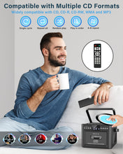 Load image into Gallery viewer, Greadio Boombox CD and Cassette Player Combo, 5000mAh Rechargable CD Player Boombox with Bluetooth Receive/Transmit/FM Radio/USB/TF/AUX/Remote Control, Boom Box Cassette Player for Home Outdoor