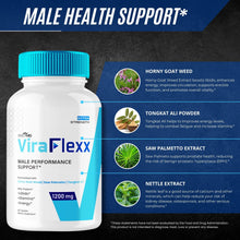 Load image into Gallery viewer, ViraFlexx for Men, ViraFlexx Male Enchantment - Maximum Performance, All Natural Dietary Supplement Extra Strength Pills, ViraFlexx Pro Supports Overall Health, Vira Flexx Reviews (60 Capsules)
