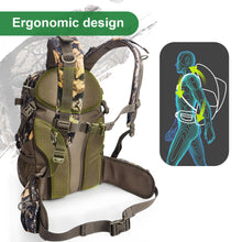 Load image into Gallery viewer, YVLEEN Hunting Backpack, Waterproof Camo Hunting Packs for Men, Durable Large Capacity Hunting Day Pack for Rifle Bow Gun