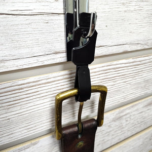 Black Belt Hangers for Retail - Economic Plastic Belt Hooks, 200 Pack