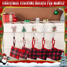 Load image into Gallery viewer, Baseo Set of 5 Stocking Holders for Mantle - Christmas Stocking Hangers for Fireplace Christmas Stocking Hangers for Mantel Stocking Hooks for Fireplace Stocking Holders for Christmas Decoration