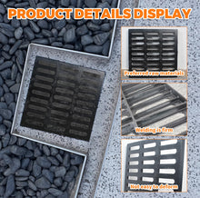 Load image into Gallery viewer, Cast Iron Drain Grate 24x24 Inch Outdoor Square Drain Cover B Class Heavy Duty Sewer Grate Durable Channel Grate for Driveway Concrete Yard Garage Black Finish