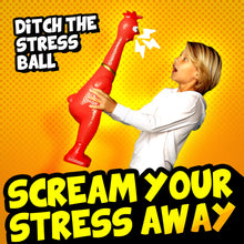 Load image into Gallery viewer, Animolds Hug Me Giant Rubber Chicken- Huge Stress Relief Screaming Chicken Toy | Screams Up to 45 Seconds- Novelty Gag and Prank Toys | Funny Toys Gifts for Christmas Stocking Stuffers for Kids Adult