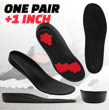 Load image into Gallery viewer, Height Increase Insoles for Men (+1 inch) Shoe Lifts, Instant Height Boosters Insoles, Trim to Fit, Comfortable Shoe Leveler, Confidence Boosters, Shoe Inserts for Height (Mens 10-11.5)