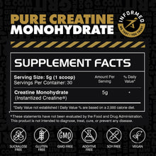 Load image into Gallery viewer, Gains in Bulk Instantized Creatine Monohydrate for Women and Men, Soluble Pre Workout Powder, Supports Muscle Building, Strength and Performance, Bodybuilding Supplements, Unflavored, 30 Servings