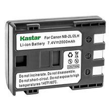 Load image into Gallery viewer, Kastar NB-2L Battery for Canon Digital Rebel XT, Digital Rebel XTi, EOS 350D, EOS 400D, EOS Kiss Digital N, EOS Kiss Digital X, FV500, FVM20, FVM30, FVM100, FVM200 Camera