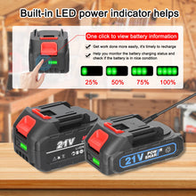 Load image into Gallery viewer, Vislone 21V Rechargeable Lithium Battery and Battery Adapter Replacement Battery for Power Tool with Battery Level Indicator