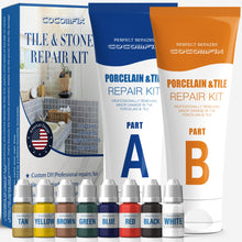 Load image into Gallery viewer, Tile Repair Kit, Ceramic Tile Repair Kit(Color Match), Porcelain Repair Kit with Super Strong Adhesion, Fix Chips, Cracks and Holes on Ceramic Tile, Porcelain, Acrylic, Fiberglass, Enamel