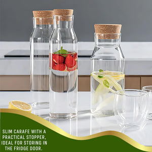 Ikea 365 (34 Oz) Clear Glass Carafe With Cork Stopper, Ideal For Hot and Cold Water Pitcher, Tea/Coffee Maker, Iced Tea, Beverage Pitcher As Well As for Serving Wine