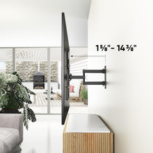 Load image into Gallery viewer, Full Motion TV Wall Mount for 26-55 Inch Screen up to 88 lbs - Articulating, Swinging TV Wall Mount Swivel and Tilt 75x75-400x400 VESA Mount Corner/Television Mount Extendable Arm Black
