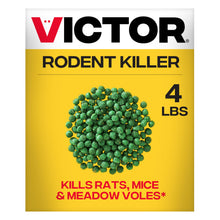 Load image into Gallery viewer, Victor Rat Poisoning for Inside &amp; Outdoor Use - Kills Rats, Mice, Meadow Voles | Mouse Poisoning for Indoor &amp; Outside Areas, Ready-to-Use, Yellow, M925, 4 lbs