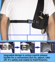 Load image into Gallery viewer, HOGIKUO Universal Shoulder Holster，Chest Holster,Concealed Shoulder Holster for Men,Fits 1911,M&amp;P Shield 9mm, Glock 19,Sig P365,S&amp;W Bodyguard and More（Right Hand）