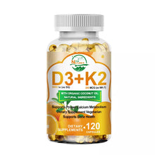 Load image into Gallery viewer, Vitamin D3 5000 IU + K2 200mcg 120 Capsules Extra Strength D3 K2 Supplements