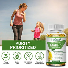 Load image into Gallery viewer, New Mulittea Mullein Leaf Capsules 1000mg Support Lung Cleanse Capsules