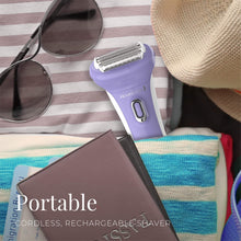 Load image into Gallery viewer, Remington Smooth &amp; Silky Electric Shaver for Women, 4-Blade Smooth Glide Foil Shaver and Bikini Trimmer with Almond Oil Strip, Shave Wet or Dry
