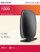 Load image into Gallery viewer, Belkin N300 Wireless N Router (Latest Generation) (F9K1002)