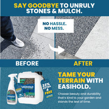 Load image into Gallery viewer, Easihold Gravel Binder 1.3 Gallon – Max Rock Glue for Pea Gravel &amp; Stones. Long-Lasting Mulch Glue for Landscaping – Non-Toxic, Ready-to-Use Gravel Lockdown for Paths, Patios &amp; Garden Borders