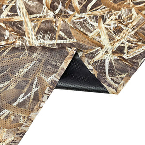 AUSCAMOTEK One Way See Through Camouflage Mesh Camo Netting Material for Hunting Ground Blind - Duck & Deer Marsh 5X13FT