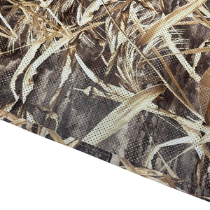 AUSCAMOTEK One Way See Through Camouflage Mesh Camo Netting Material for Hunting Ground Blind - Duck & Deer Marsh 5X13FT