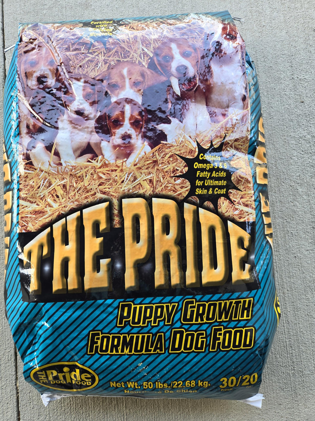 THE PRIDE 30/20 Puppy Growth Formula Dog Food 50lb- Chicken Protein, Omega 3 & 6, Highly Digestible, Balanced for Puppies & Pregnant Dogs - Available in 10lb, 25lb & 50lb Bags