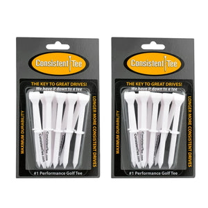 Consistent Golf Tees 3 1/4" WHITE - 2 Pack