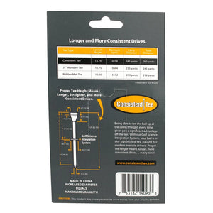 Consistent Golf Tees 3 1/4" WHITE - 2 Pack