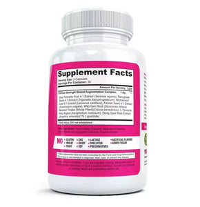 BUSTMAXX Clinical Strength Breast Augmentation Supplement, 60 Veggie Caps