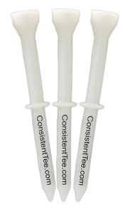 Consistent Golf Tees 3 1/4" WHITE - 2 Pack