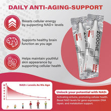 Load image into Gallery viewer, ZOOONE NR1000 - NAD+ Berry Flavor Drink Mix for Skin Aging Support, Energy, and Focus - 30 Pack -